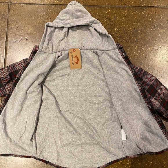 Plaid hooded shirt - Picture 2 of 2